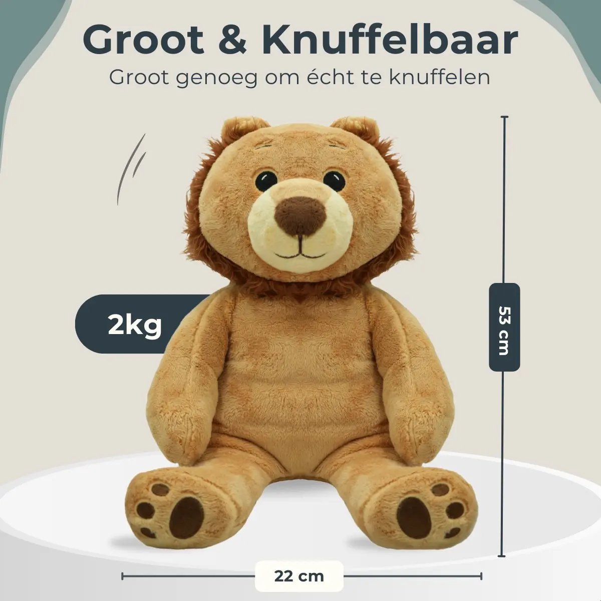 Verzwaringsknuffel met hartslag (2 kg) Ludo de leeuw KUDL®