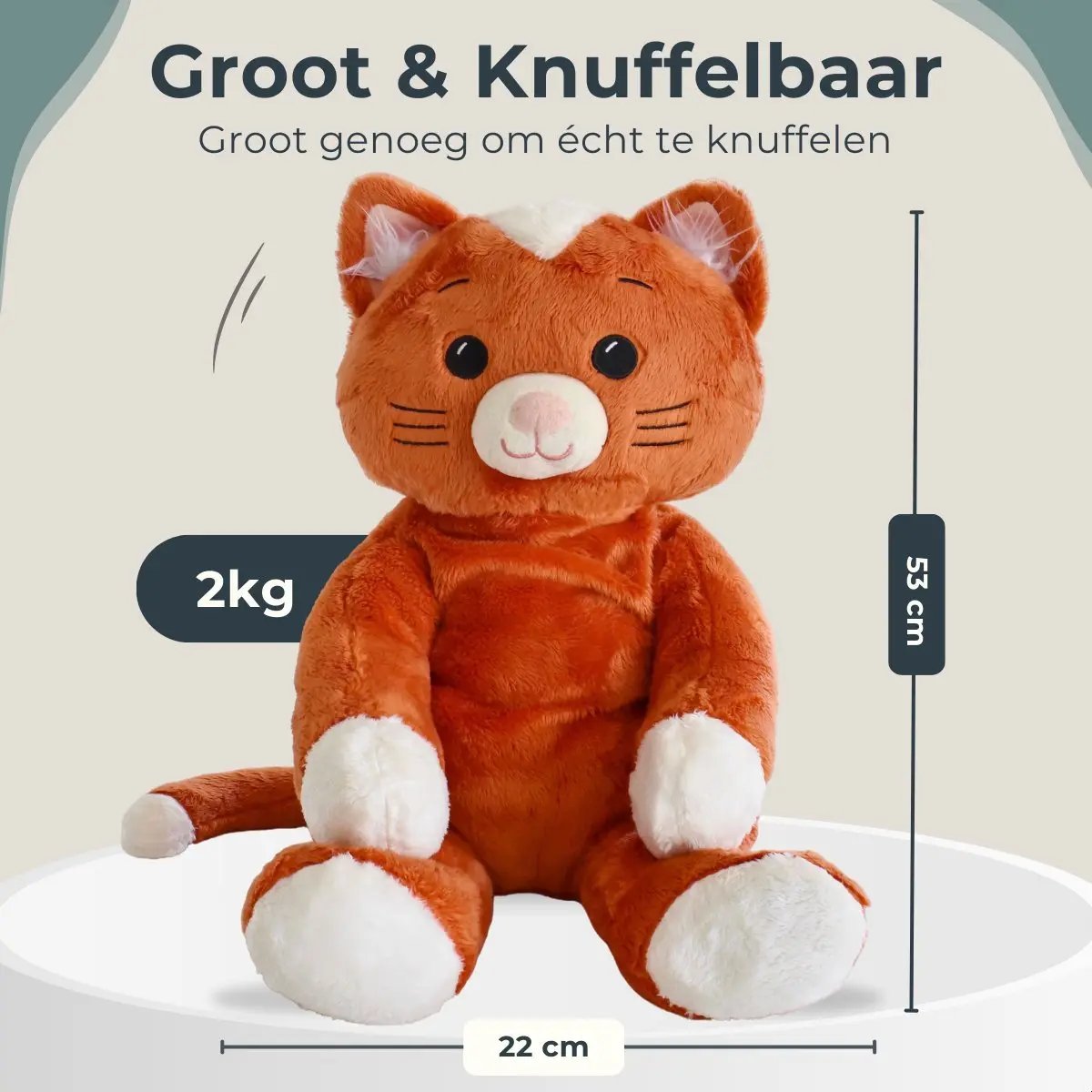 Verzwaringsknuffel met hartslag (2kg) Kiki de kat KUDL®