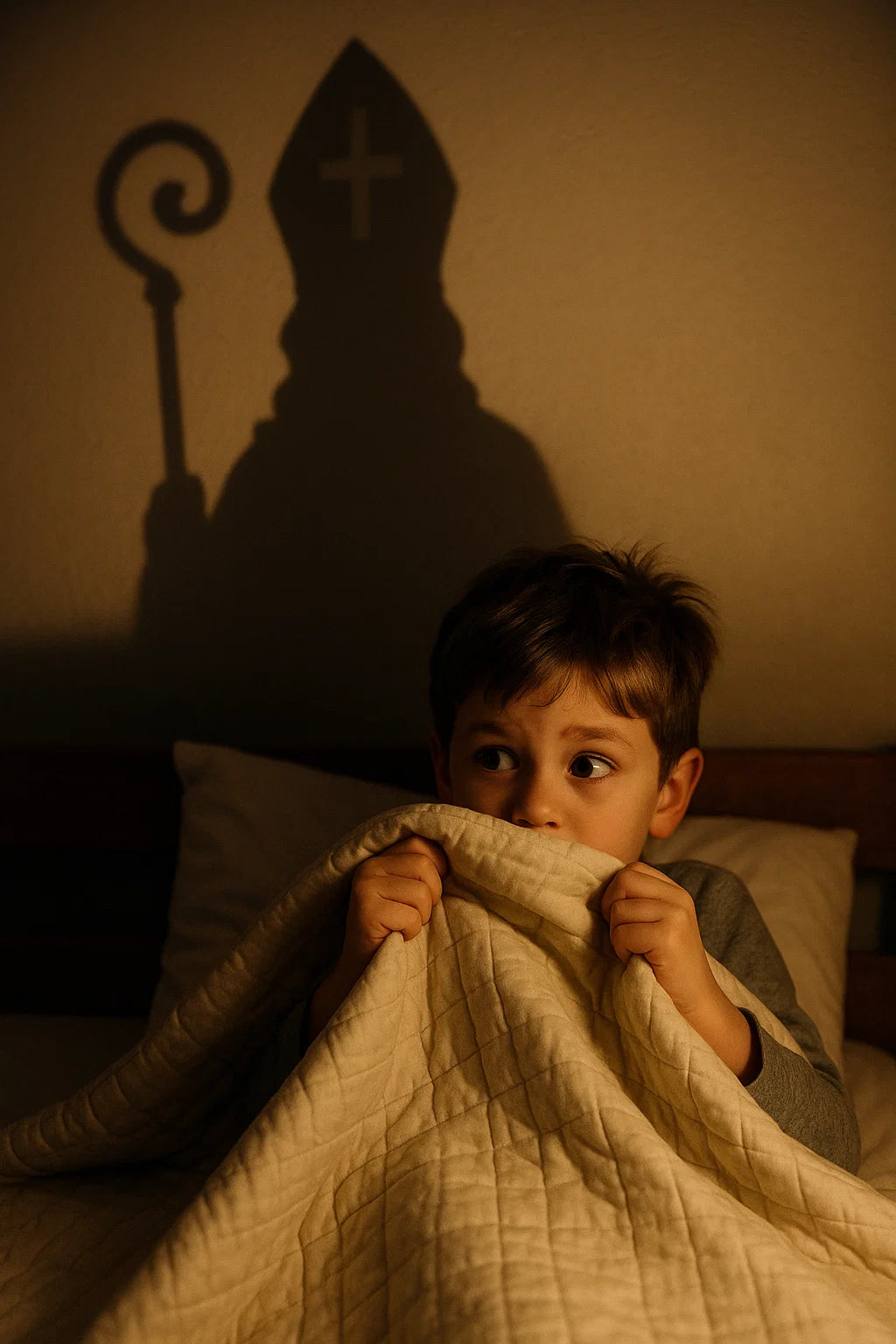 Kind ligt neer met verzwaringsknuffel kiki op haar borst