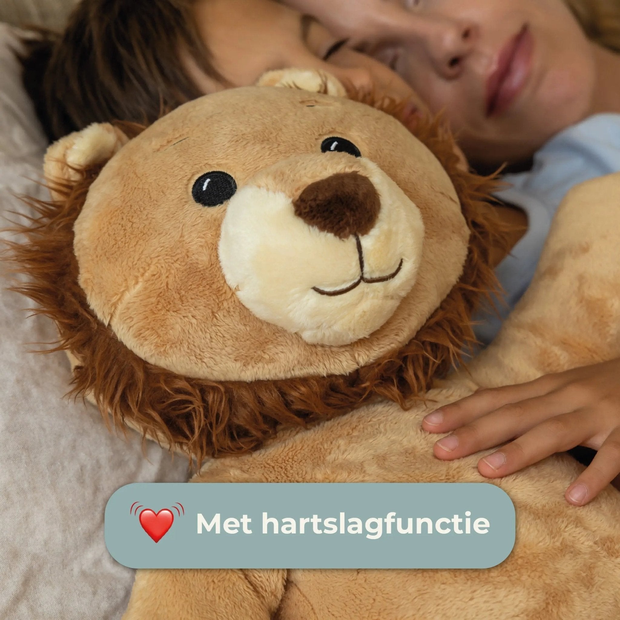 Verzwaringsknuffel met hartslag (2 kg) Ludo de leeuw KUDL®