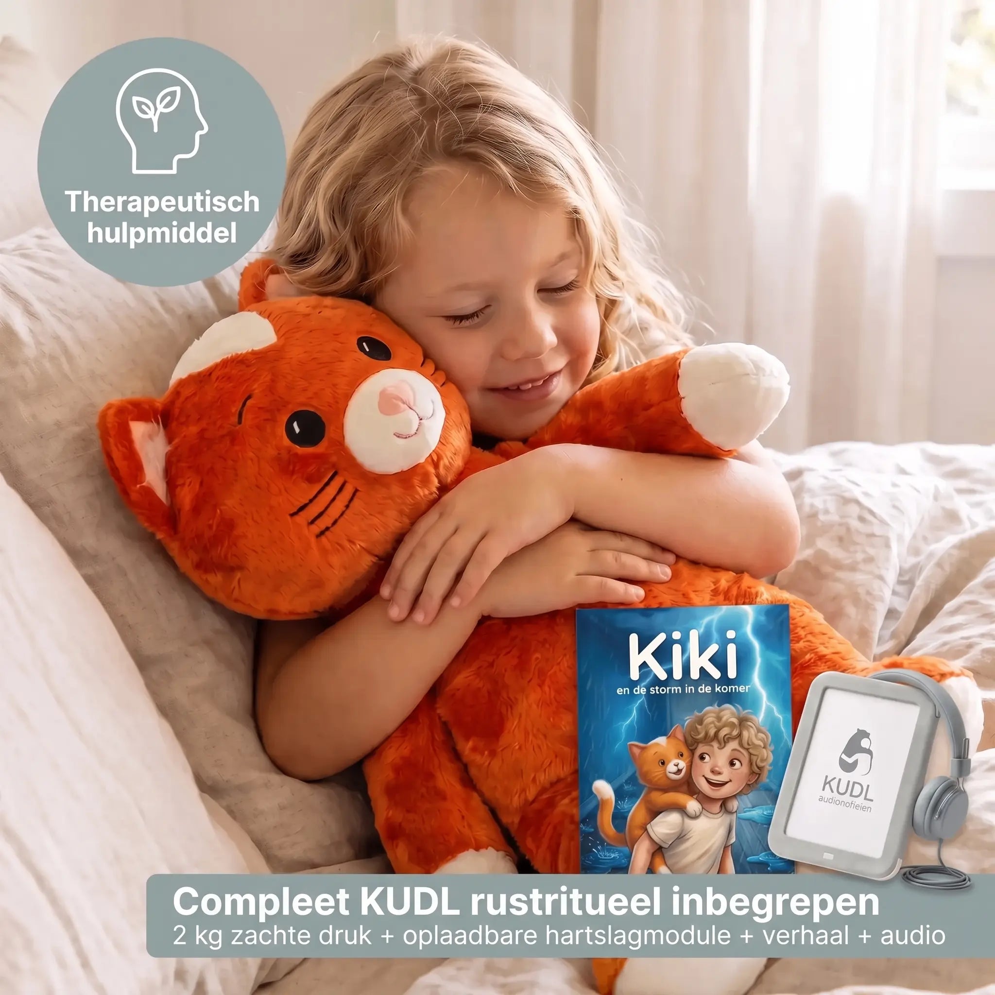 Verzwaringsknuffel met hartslag — Kiki de Kat (Copy)